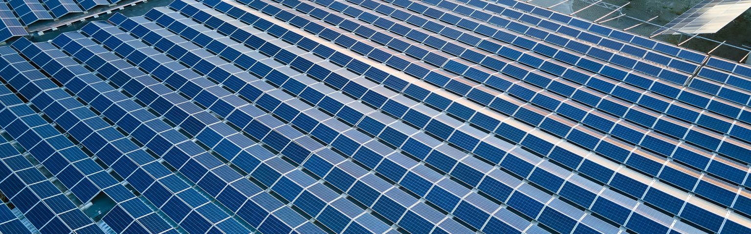 array of solar panels